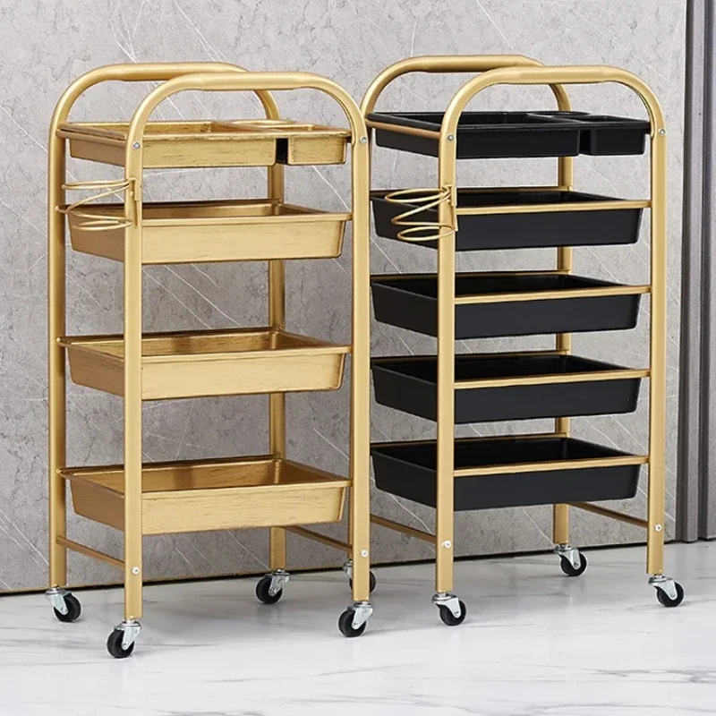 Aesthetics Trolley Cart Salon and Barber Shop Organizer Elegant Hairdresser and Spa Storage Cart Beauty Supply Organizer