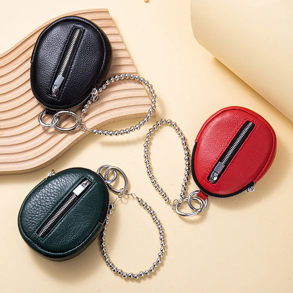 Новый женский браслет из натуральной кожи с жемчугом, нулевой кошелек, простая сумка для хранения монет, помады, сумка для наушников, сумка с подвеской
