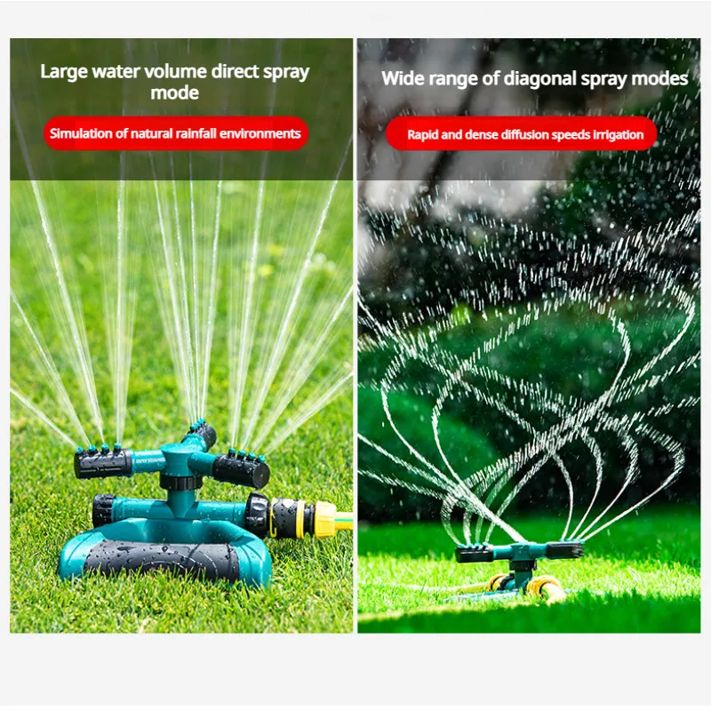 Automatic Sprinkler Green Nozzle 360 Degree Rotating Water Spray Vegetable Garden Irrigation Watering Sprinkler Irrigation