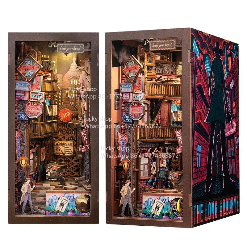 

DIY Hut Detective Model Ornament Hand-assembled Reasoning Book Stand Decompression