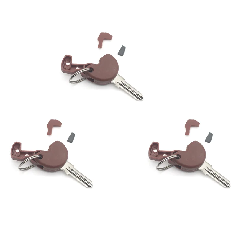 

R2-3X Motorcycle Key Case Shell Cover Uncut Blank Key For Vespa GTS GTV GT S 125 200 250 300 Transponder Chip