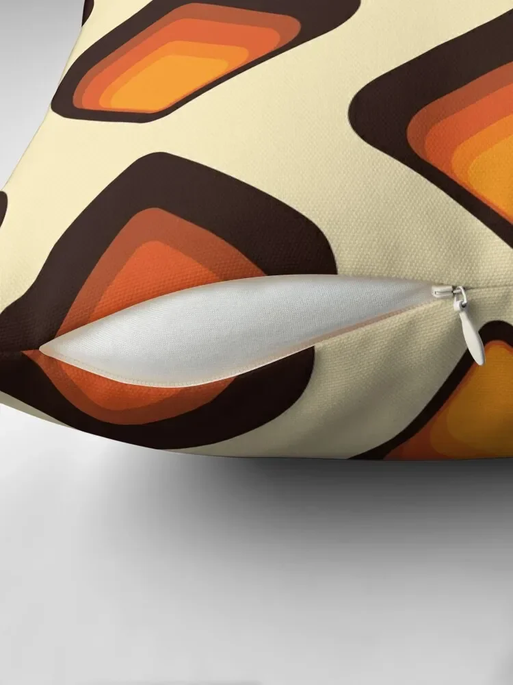 Mid-Century Modern Orange and Brown Tear Drop Throw Pillow luxury home accessories Marble Cushion Cover Pillow