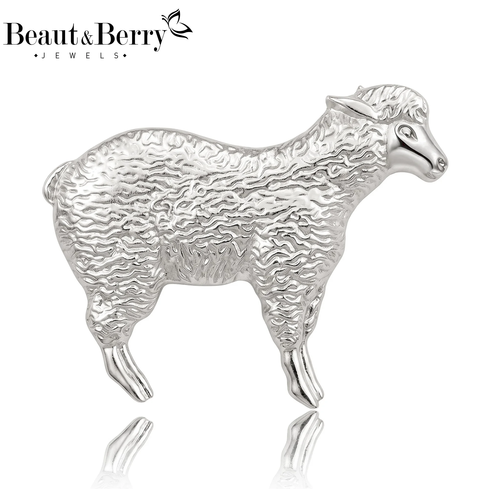 

Beaut&Berry Luxury Enamel Sheep Brooches for Women Unisex Animal Pins Casual Party Jewelry Accessories Gifts Decoration
