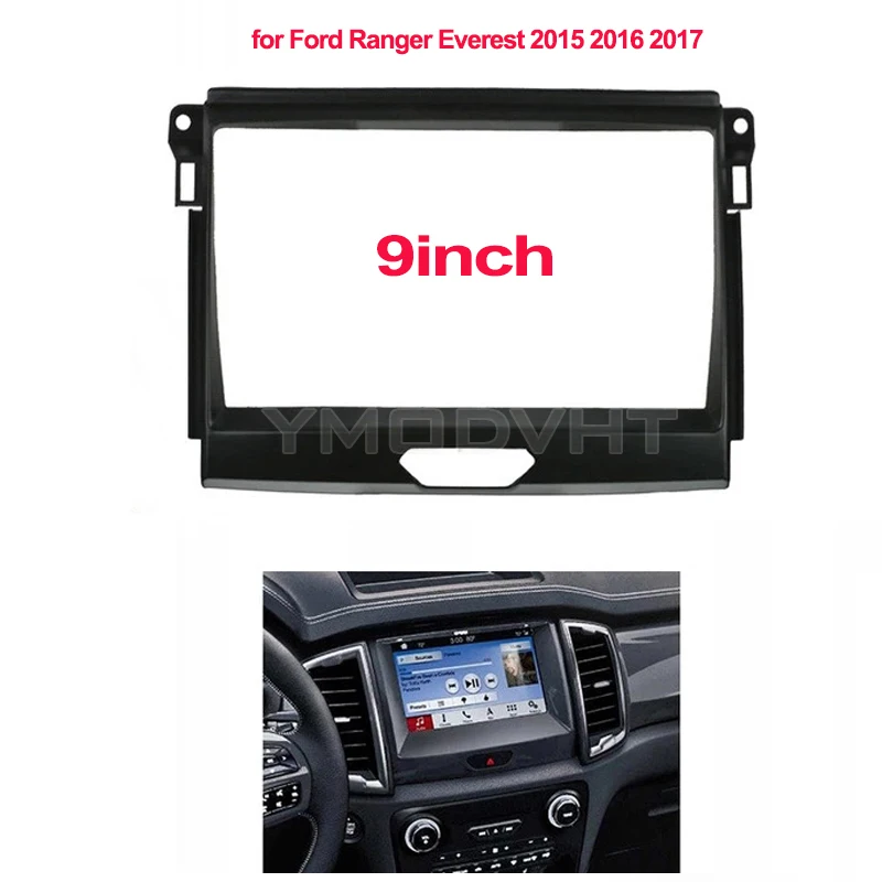 

9-дюймовый автомобильный радиоприемник для Ford Ranger Everest 2015 2016 2017, специальный комплект отделки приборной панели, DVD-рамка, панель, установка автомобиля