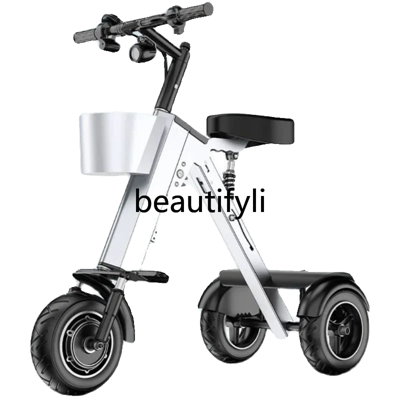 

Folding electric car ultra-light portable folding tricycle camping scooter