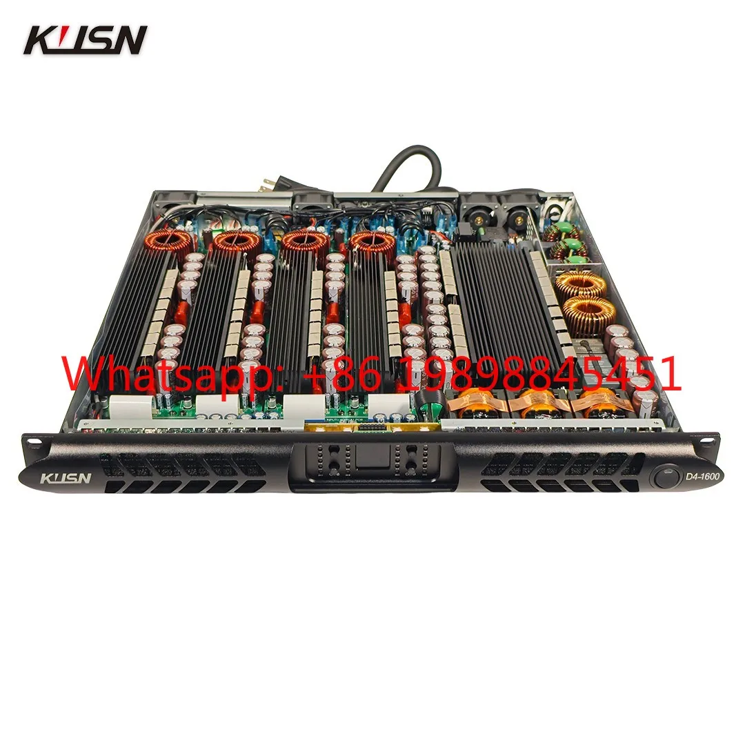 1600W X4  8 Ohm CLASS D Professional Digital Amplifier Stereo 1U Power Amplifier High-End Large Performances Bars Party