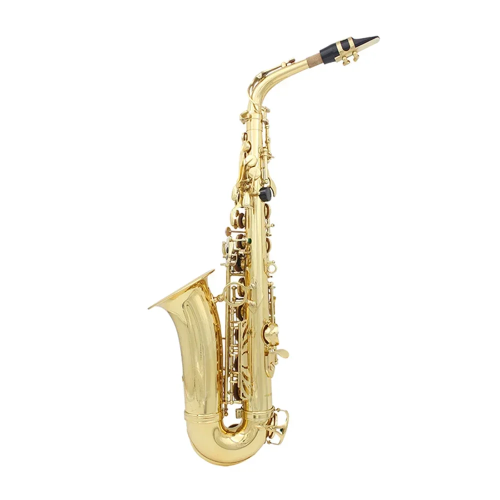 SLADE Eb Alto Saxophone E Flat Brass Body Carved White Shell Button with Case Strap Gloves Cleaning Cloth And Reeds