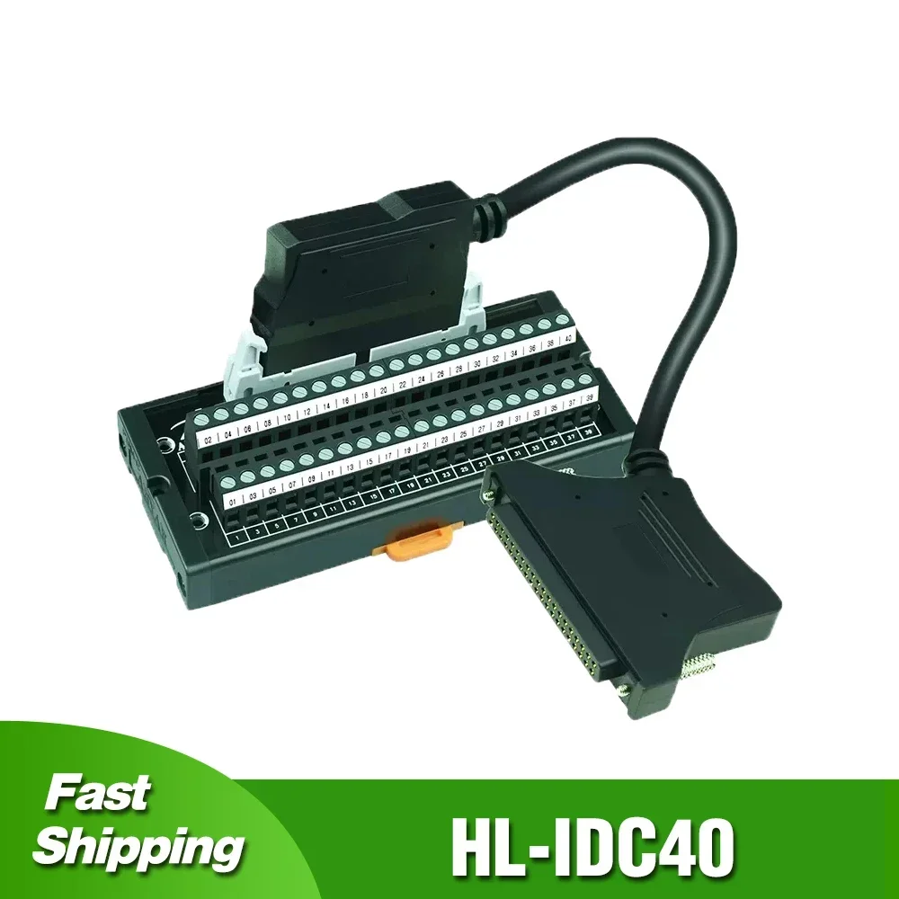 

HL-IDC40 Mini Terminal Block for Mitsubishi Q L Series PLC Cable AC10TB 40 Pin FCN40P Terminal Adapter Board 1M 2M 3M 4M 5M