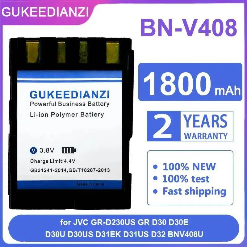 

BN-V408 Camera Battery High-Efficiency 1800Mah Durable For Jvc GR-D230US GR D30 D30E D30U D30US D31EK D31US D32 BNV408U