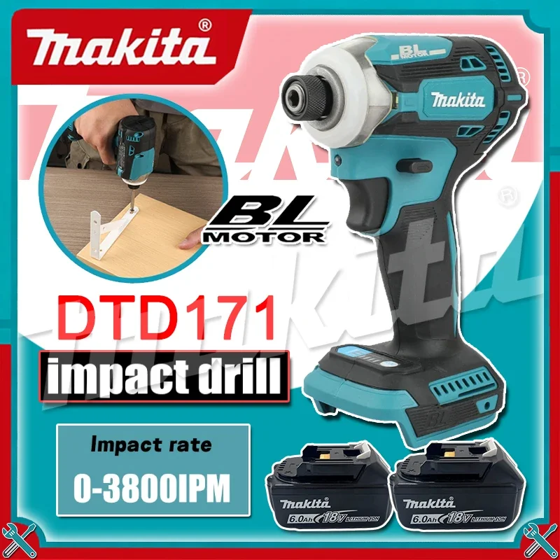 

Makita DTD171 Cordless Impact Driver Brushless Electric Tools Brushless Impact Driver Rechargeable Screwdriver Drills for 18V
