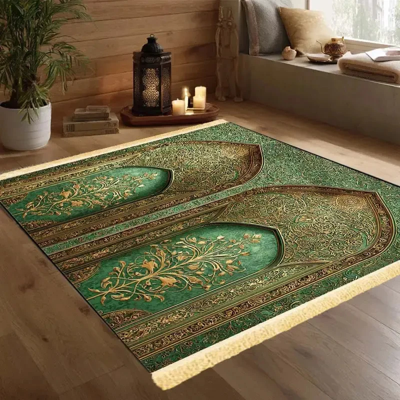 VIKAMA 高級ムスリム礼拝マット タッセル付き 折りたた - Outdoor Camping Mats Large のレビューと価格