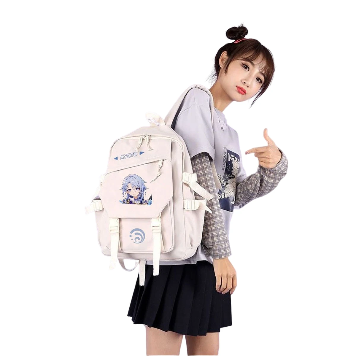 

Genshin Impact Game Animation Peripheral Schoolbag Large Capacity Primary Middle High School Boys Girls Fashion Cool Backpack