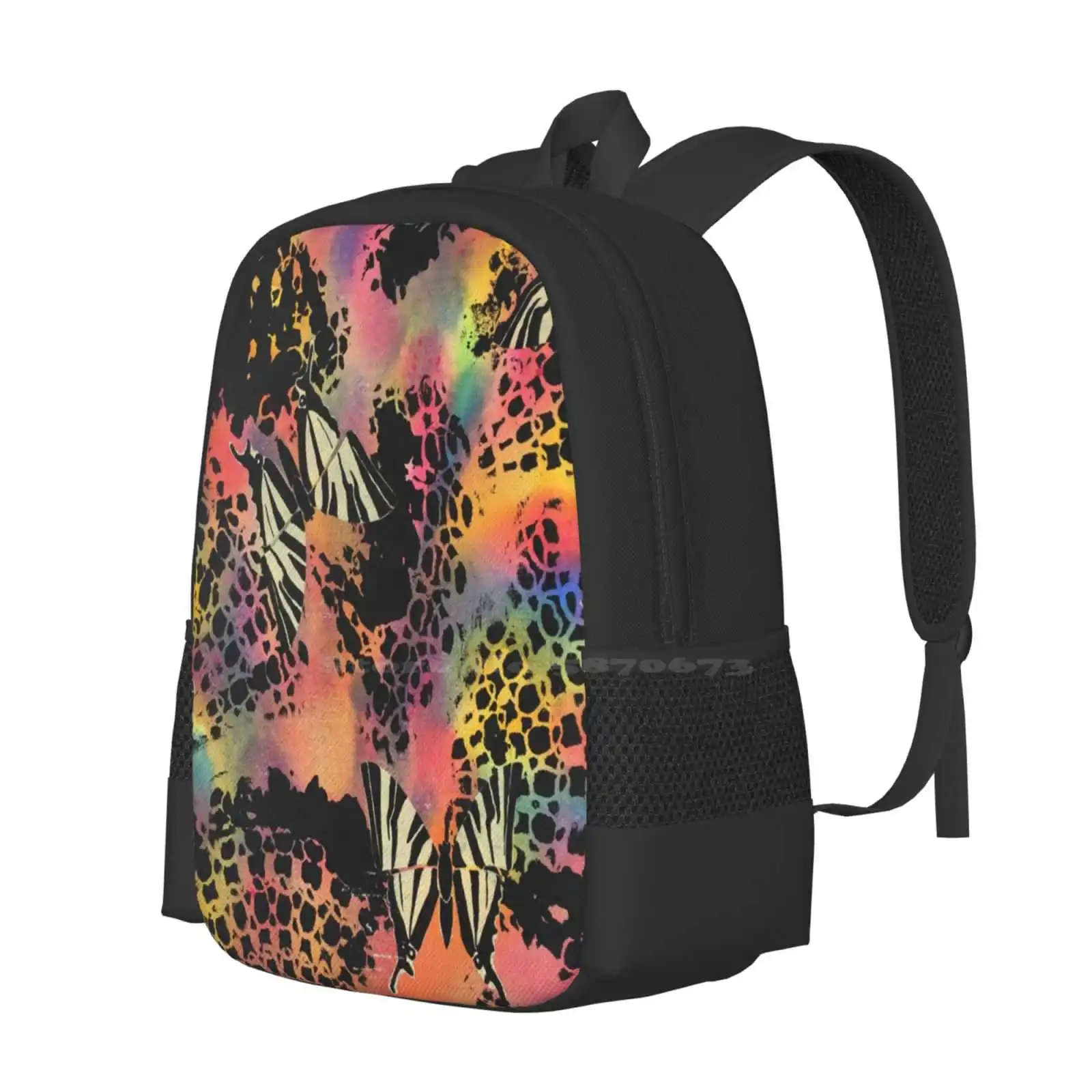 Schwalben schwanz Schmetterlinge auf schwarzer Spitze heißen Verkauf Rucksack Mode Taschen Schwalben schwanz Schmetterling Schmetterlinge Regenbogen rosa orange blau