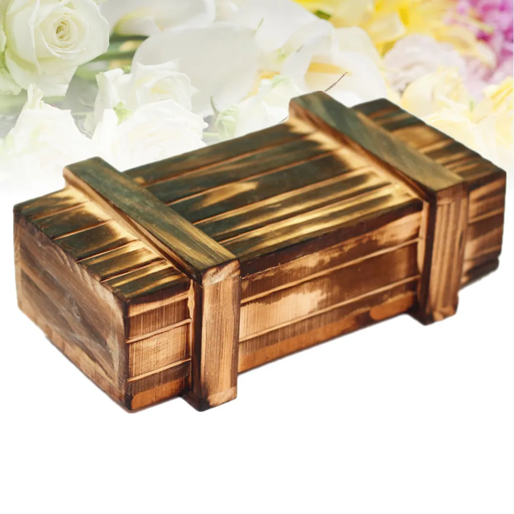 

Kongming Lock Small Wooden Puzzle Box Brain Exercise Challenge Creative Gift for Children Adults Intellectual Game