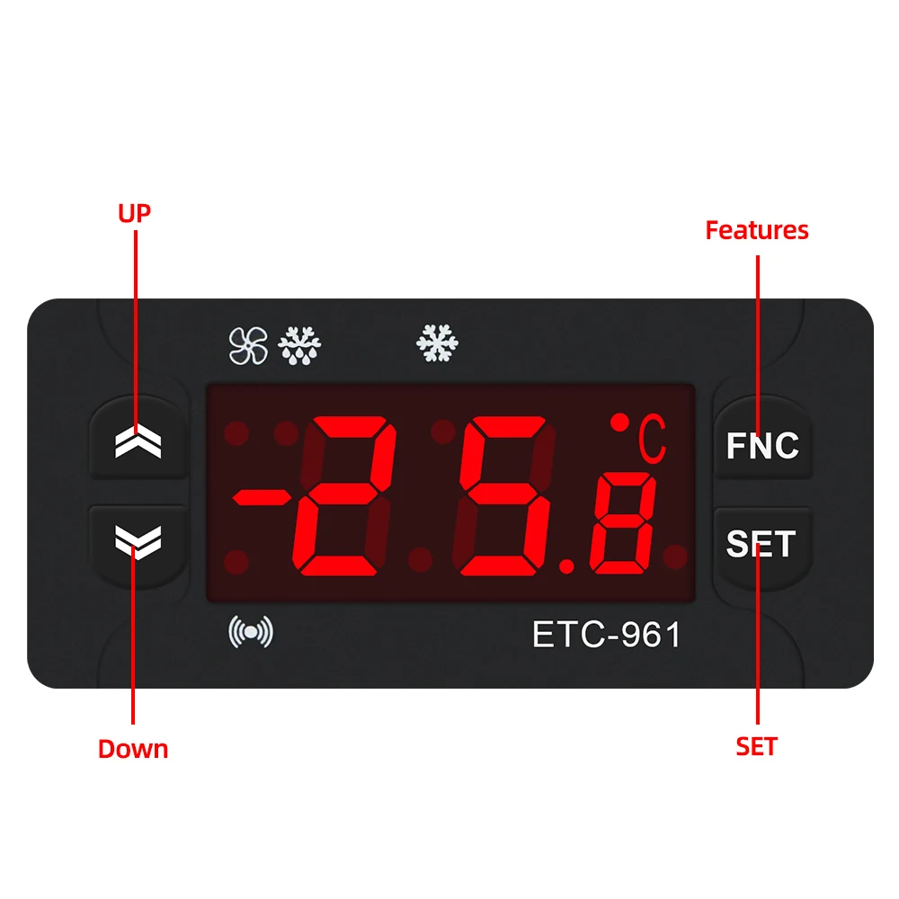 ETC-961 Mini Temperature Controller Microcomputer Thermostats Digital Thermostat Refrigeration Alarm 220V NTC Sensor 40% off