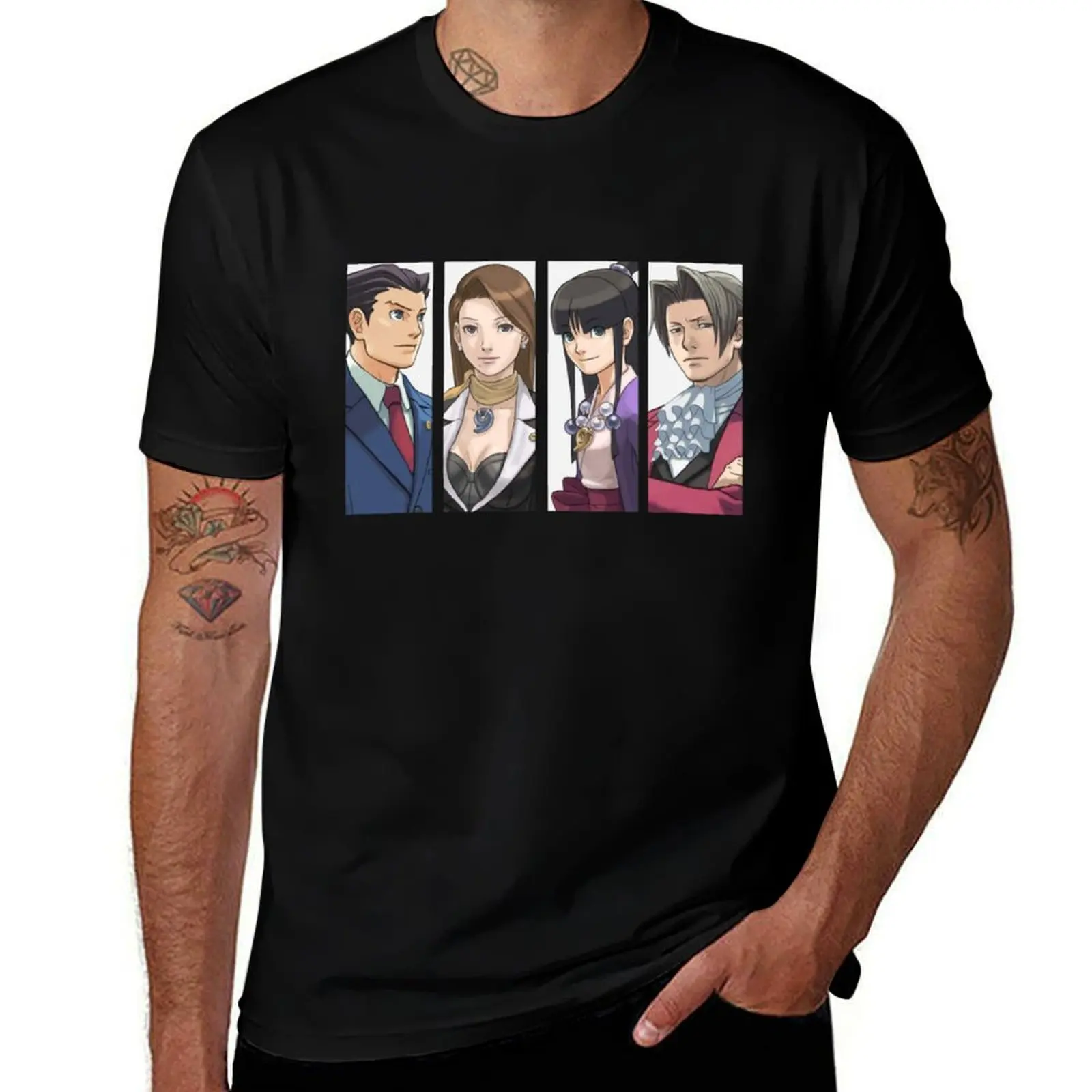 

Ace Attorney Panels T-Shirt Sport Basic Moisture Wicking Tee