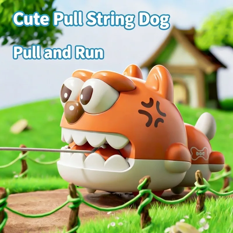 Mainan Mobil Bayi Anak Anjing Kabel Inersia Geser Visual Sensorik Budidaya Bayi Mainan Puzzle Pendidikan Dini Interaksi Orang Tua Anak