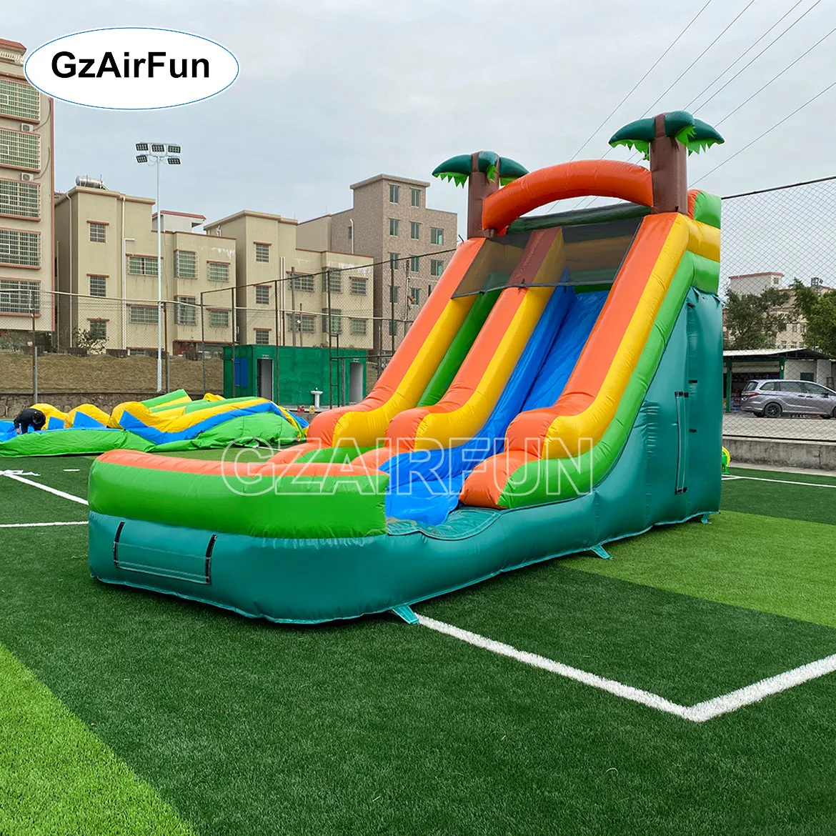

High Quality PVC Indoor Tropical Palm Water Slide for Kids' Outdoor Household Blow-Up Slide Water Slide