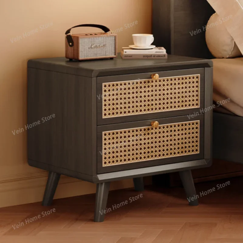 Swivel Nordic Bedside Table Indian Japanese Grey Wooden Nightstand Aesthetic Gothic Mesita De Noche Dormitorio Home Furniture