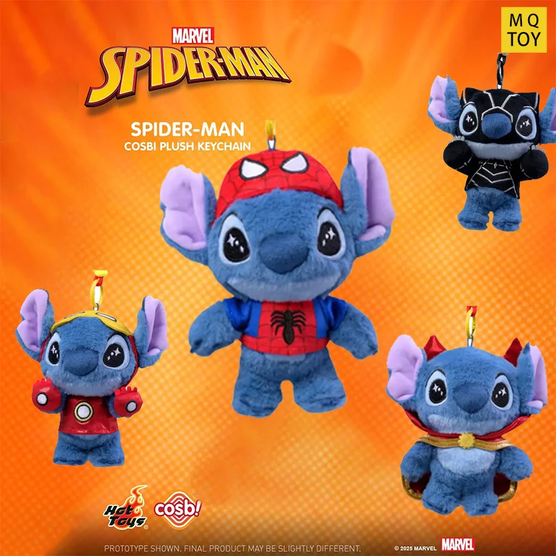 

Hottoys Stitch Marvel Cosbaby слепая коробка-стич Капитан Америка Человек-паук Дисней Коллекционные виниловые фигурки подарок-сюрприз
