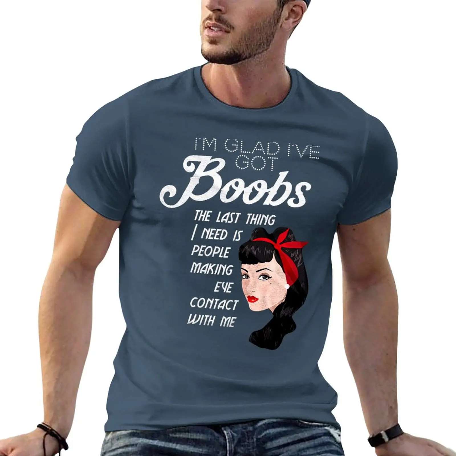 New Big Boobs T-Shirt sweat shirt Short sleeve mens t shirts