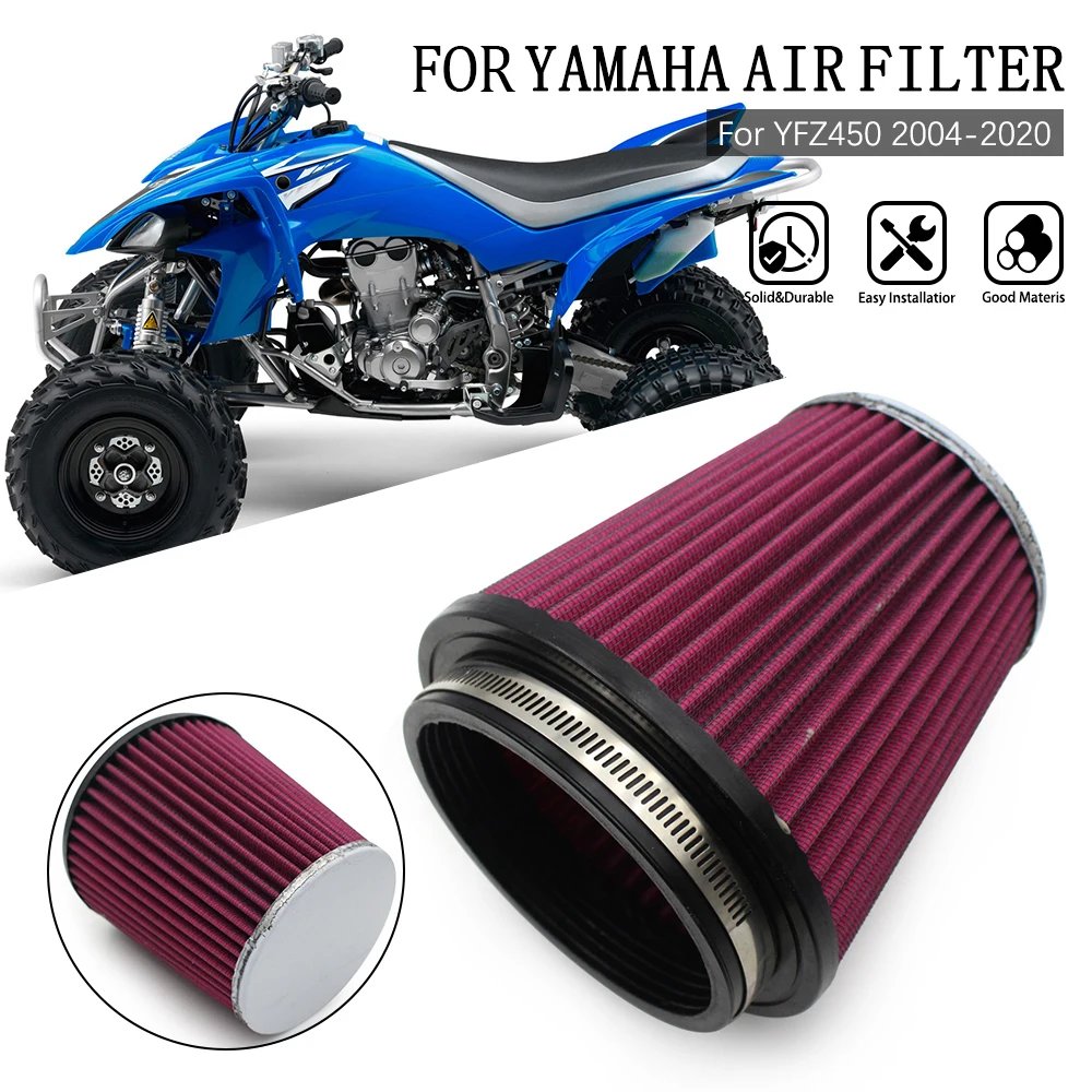 

Motorcycle High Flow Intake Air Filter Fit for Yamaha YFZ450 2004-2009 YFZ450X 2010-2011 YFZ450R 2009