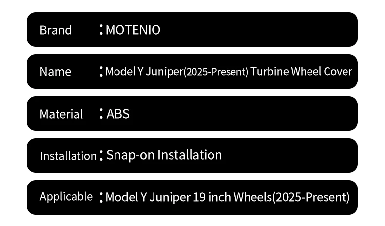 4er-Set Radkappen für Tesla Model Y Juniper 2025-2026, 19 Zoll Radabdeckung, Ersatz-Radnabenkappen, Vollfelgenabdeckung, Zubehör – Detail 12