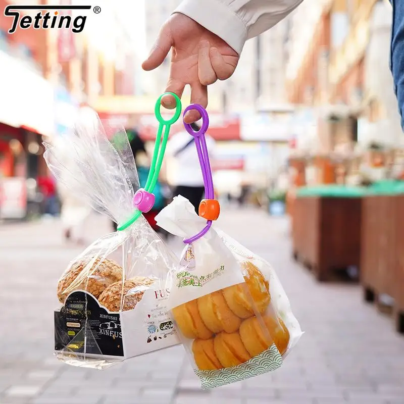 1Pc Reusable Food Bag Sealing Strap Freshness Sealing Clip Adjustable Clips Sealer Portable Data Cable Storage Kitchen Gadgets