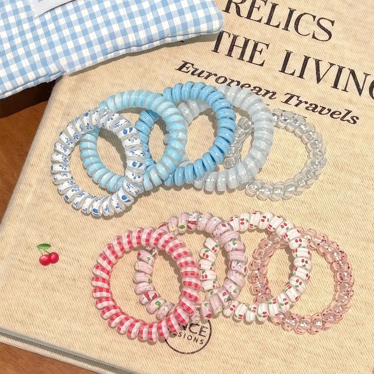 4PCS   2026 New Model Telephone Cable Hairpin Hair Tie for Braiding Hair Simple and Seamless Hair Tie Does Not Damage Hair