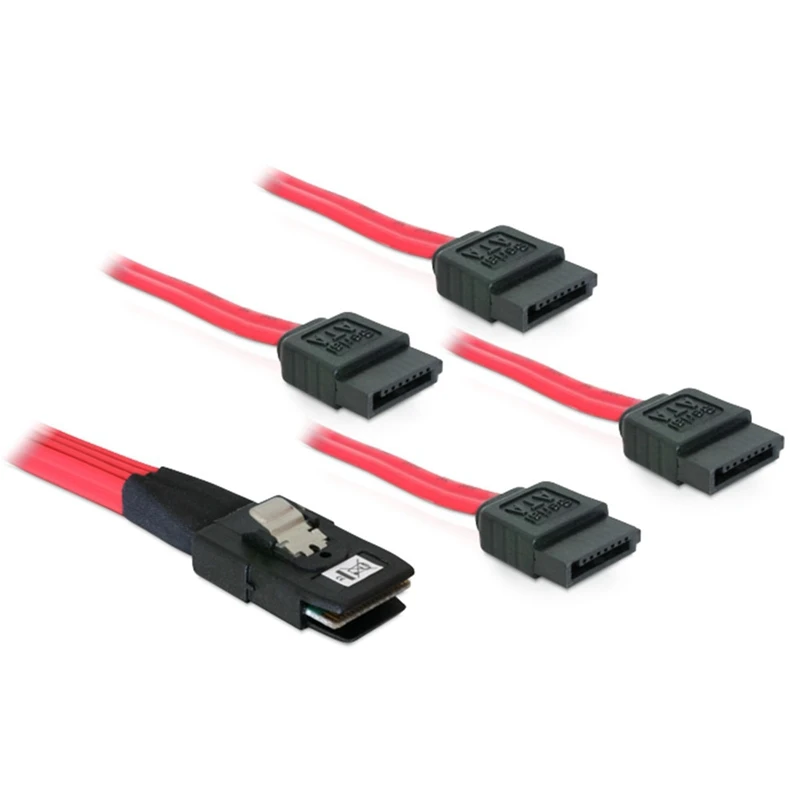 B49C MINISAS Server Cable SFF8087 To 4SATA Cable Internal Mini SAS To SATA Cable SAS Branch Cable SFF-8087 To SATA