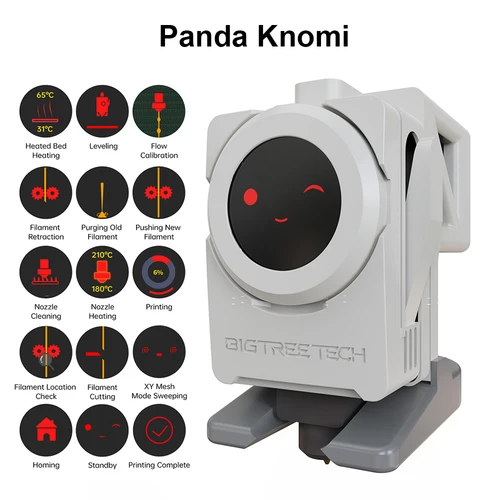 BIGTREETECH Panda Knomi pantalla de progreso de impresión 3D para estado de impresora BambuLab A1 X1 P1 actualizaciones en tiempo Real personalizar UI OTA UPD