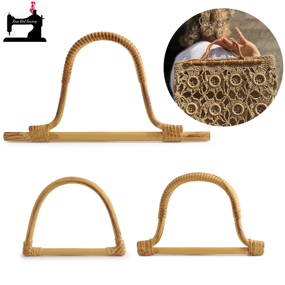 

2/10PCS Plastic Imitation Bamboo Handle Decorative Beach Bag Handles For DIY Replacement Handbag Wallet Box Gift Accessories