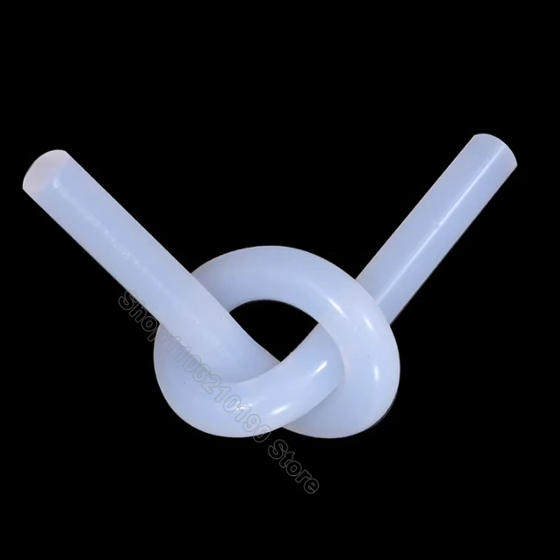 White Round Solid Silicone Cord Rubber Rod Bar Silicone Rubber Gasket Trim Seal Strips O Ring High Temperature Waterproof 1-25mm