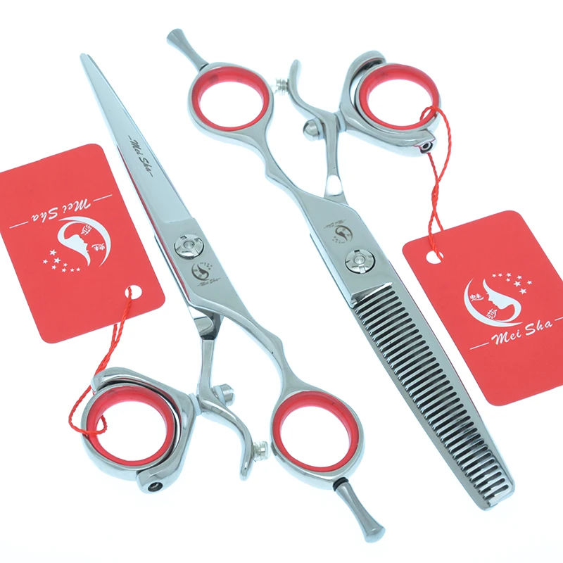 

Meisha 5.5/6 inch Professional Barber Scissors High Quality Swivel Thumb Hair Salon Cutting Thinning Shears Haircut Tools A0118A