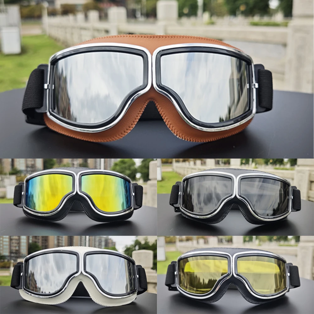 

Snow Mountain Outdoor Glasses 2025 Retro Leather, High-Definition for Men & Women’s All-Day Skiing, Windproof/Dustproof ATV MTB