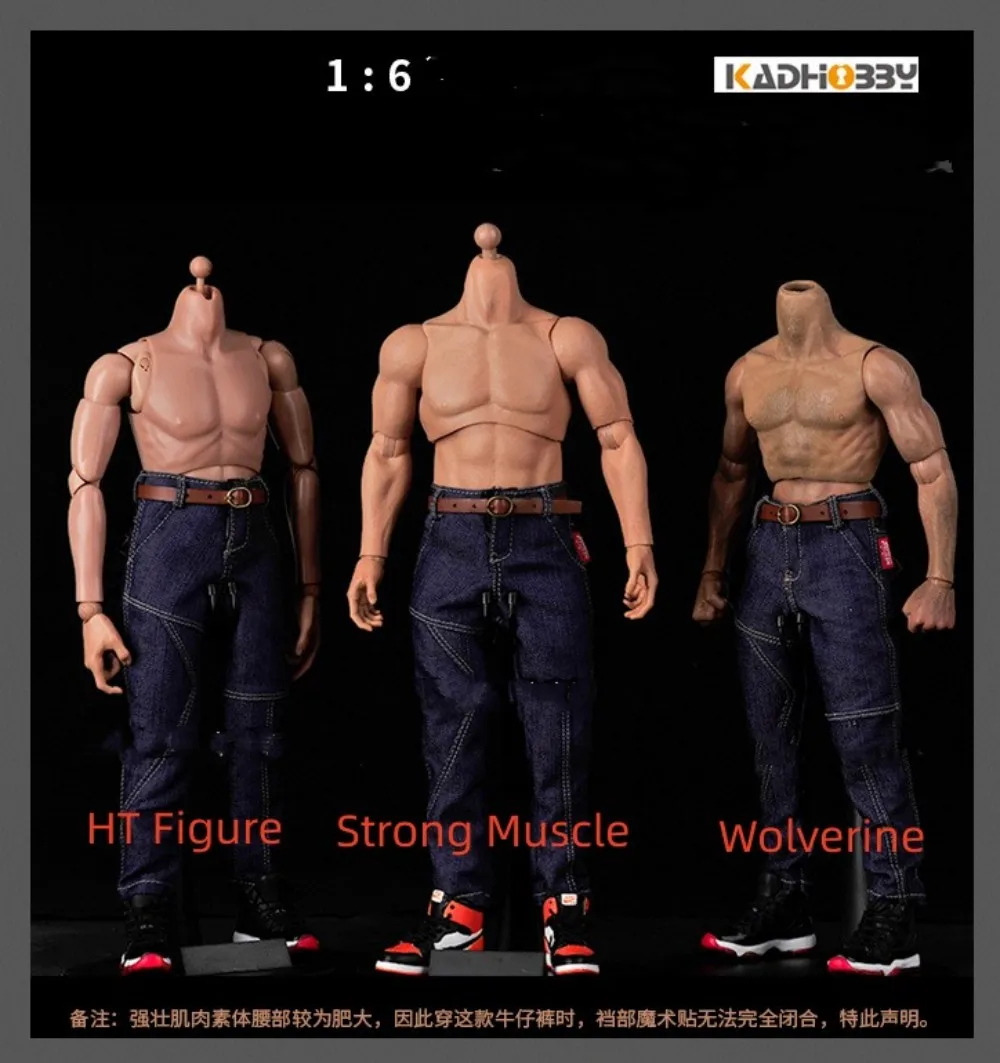 

Men's Jeans 1/6 Scale Trend Male Pants Trousers Clothing Model Toys for 12 Inch HT Strong Muscle TBleague Body Action Figure