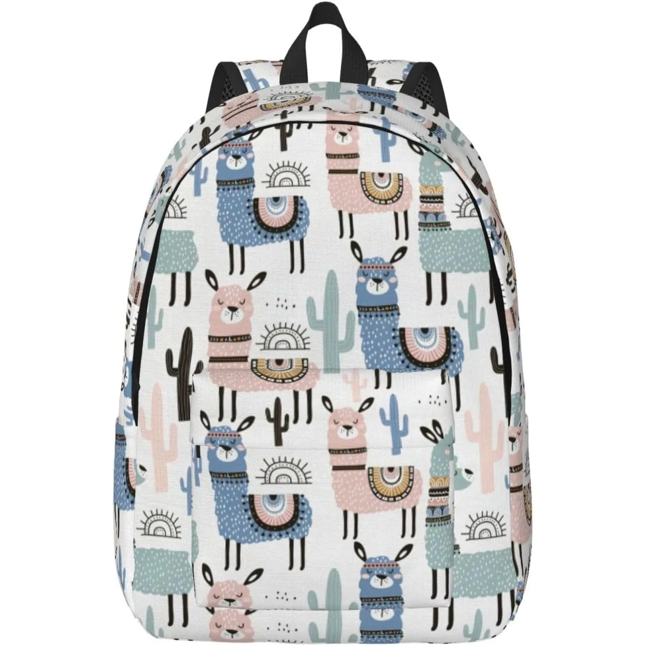 

Tropical Cactus Animal Canvas backpack, lightweight and casual travel bag, comfortable and spacious
