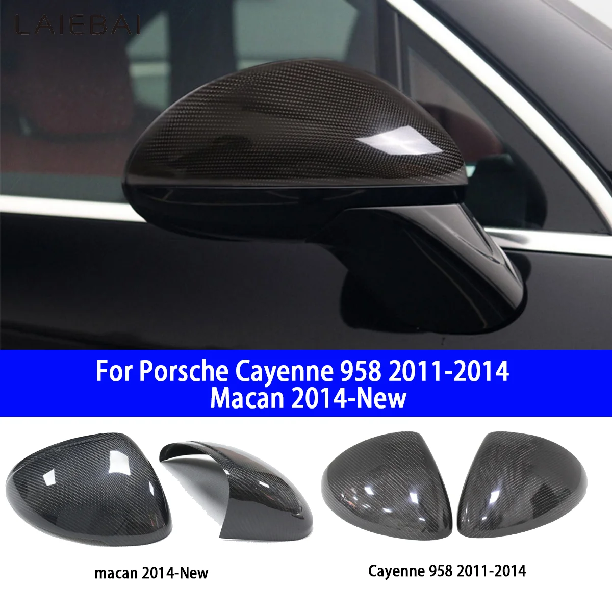 

For Porsche Cayenne 2011-2014 Cayenne 958 Macan 2014-New Modified Carbon Fiber Rearview Mirror Shell Adhesive Installation