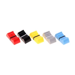 10PCS Fader Knob Cap Touch Sensitive Slider Ribbed Mixer Desk Switch Knob Cap