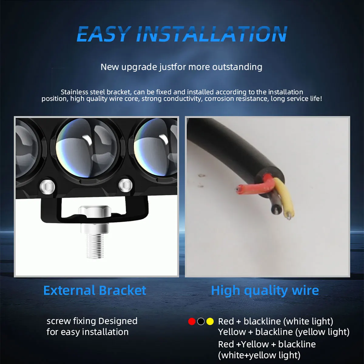 6/8/10 Lens Auxiliary Motorcycle Spotlight Working Fog lights Bulb Projector Headlight Additional Electric Driving Spot Lamp 12V