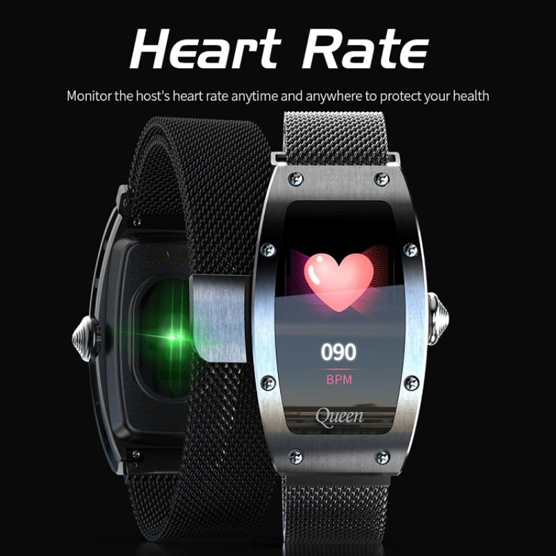 New QUEEN Blutooth Smart Watch Women Outdoor Sports Waterproof 1.14Inch Touch Screen Female Health Heart Rate Sleep Monitoring