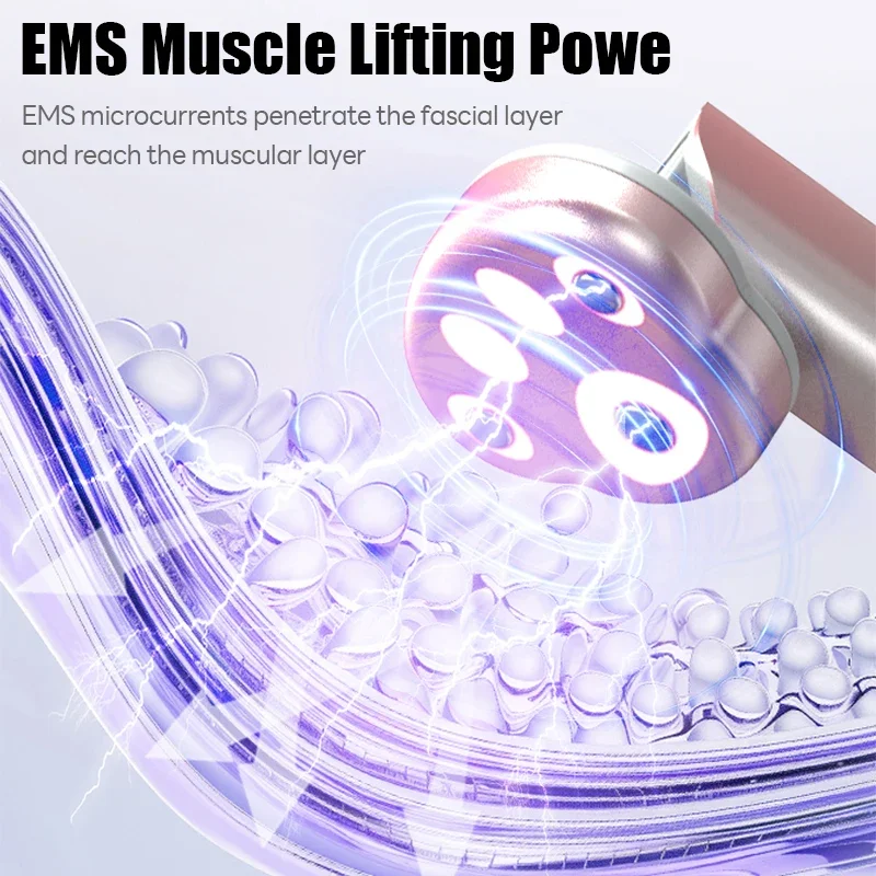 Microstroom Gezicht Lifting Apparaat ems 7 Kleuren LED Licht Facial Wand Eye Neck Massager Huidverstrakking Anti Rimpel Schoonheidsverzorging