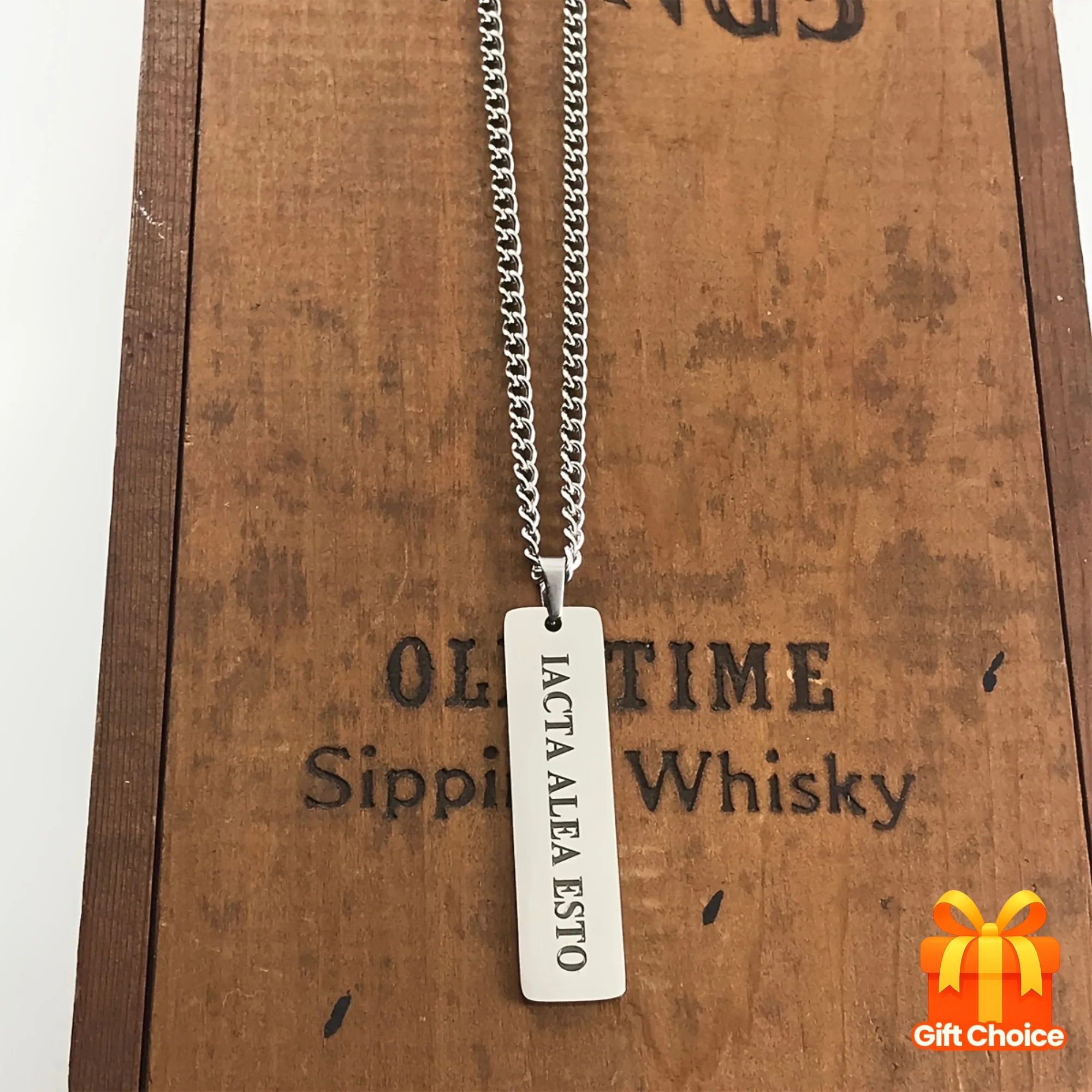 

Персонализированное мужское ожерелье с подвеской в виде надписей — 18-каратное позолоченное нержавеющее сталь 304, индивидуальное имя или сообщение — простой современный дизайн