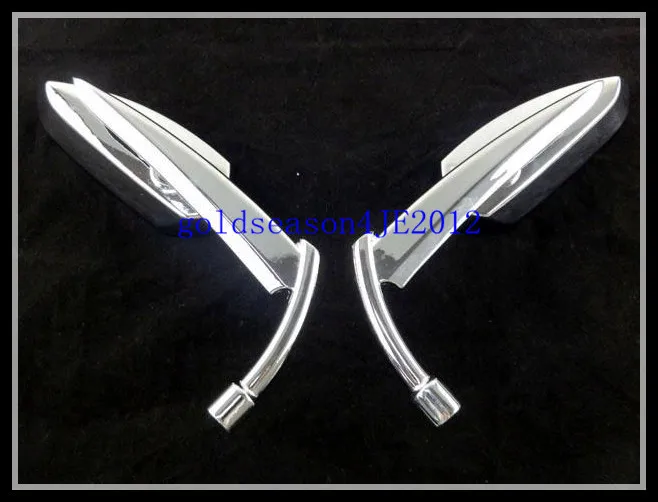 

Chrome Blade Side Mirrors for Harley Yamaha Honda Kawasaki Suzuki Motorcycle Cruiser Chopper Custom