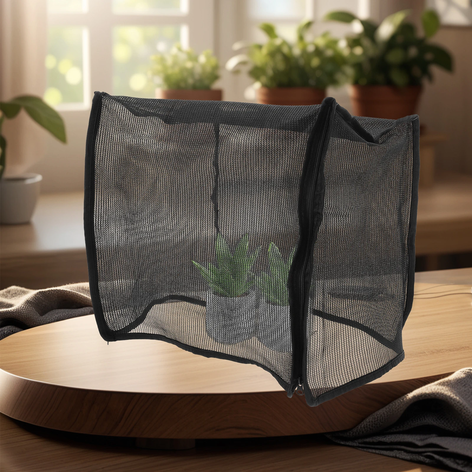 

Mini Succulent Greenhouse With Water Reservoir Base Foldable Tabletop Plant Shelter For Indoor Small Plant Display Case Garden