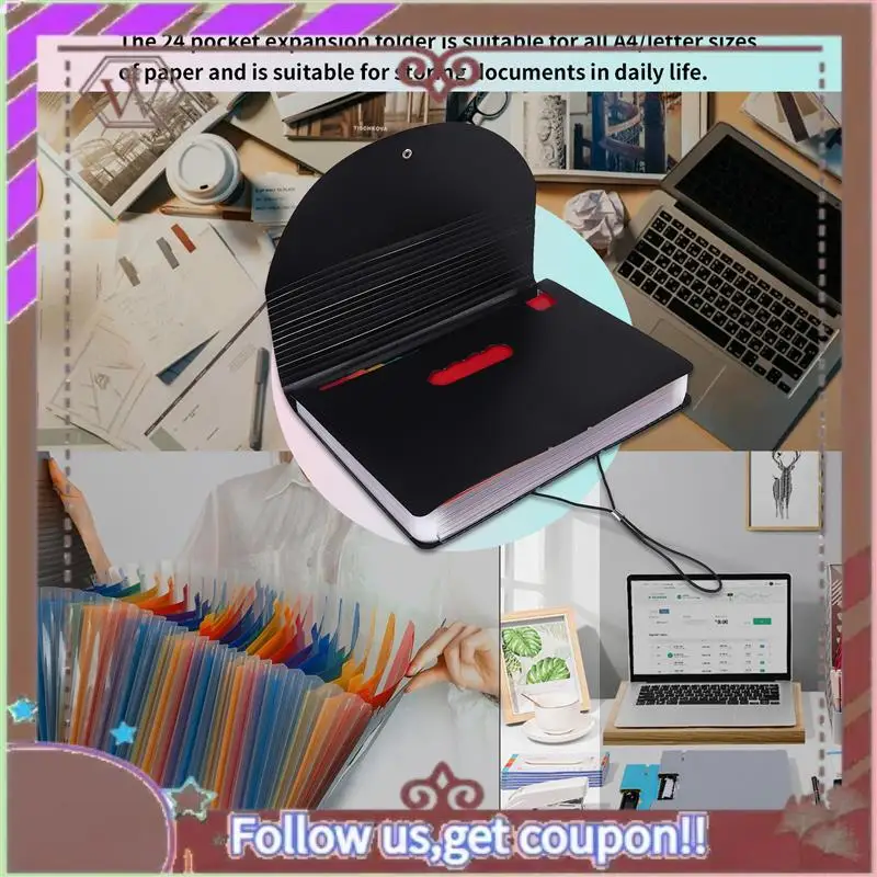 منظم ملفات ABBG-Accorddian، مجلد ملفات قابل للتوسيع، حجم حرف مجلد الأكورديون المحمول، للمستندات الورقية بحجم حرف A4