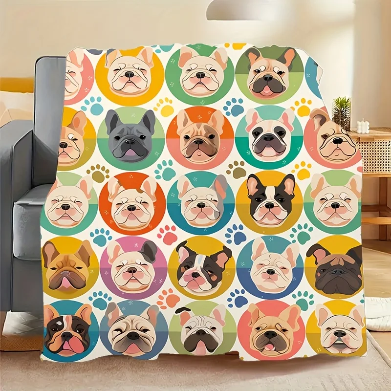 

1pc Cartoon Fleece Throw Blanket, Soft, Warm, Fashionable, Machine Washable, Tear Resistant, Stain Resistant
