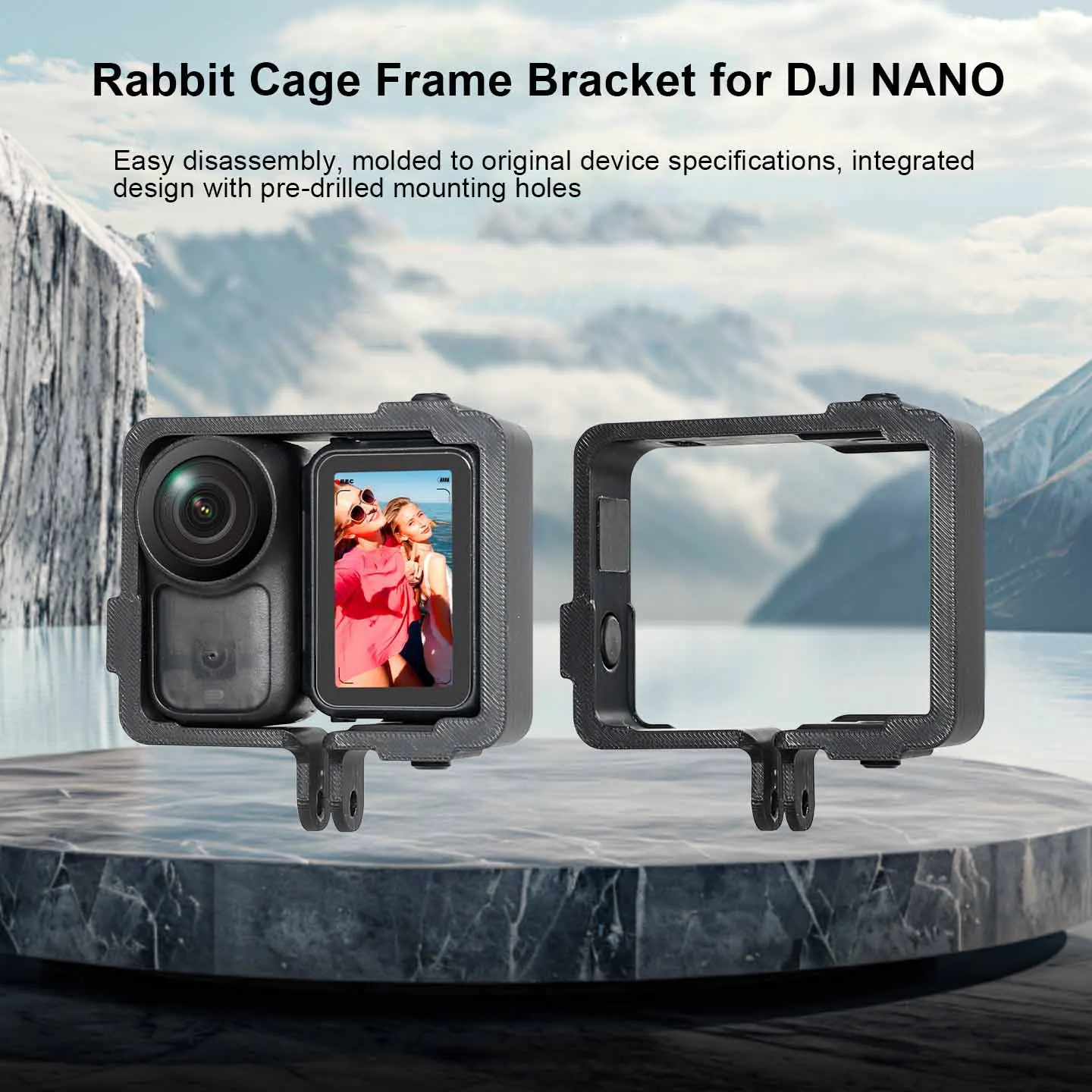 

Mount Adapter for dji osmo nano Protective Frame Cage Kit with two-claw interface Action Camera for Tripod Selfie