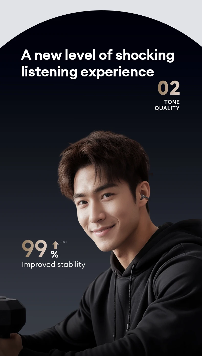 Choice Monster MQT65 OWS Bluetooth 6.0 Earphones Low Latency Earclip Bluetooth Headphones HD Call HiFi Music Game Sport Earbuds