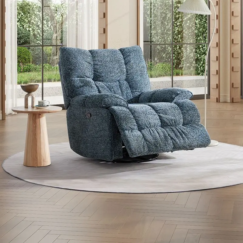Fabric sofa, living room small apartment function electric single massage chair